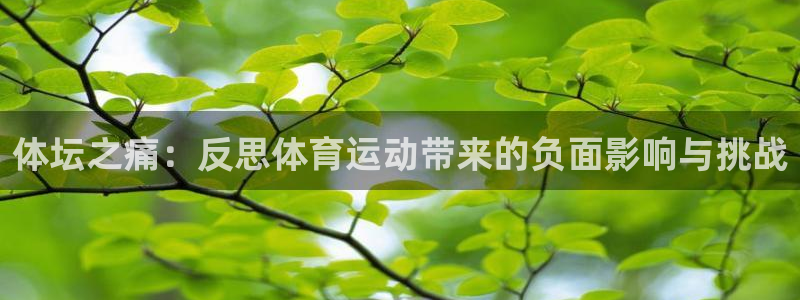 一竞技官网下载：体坛之痛：反思体育运